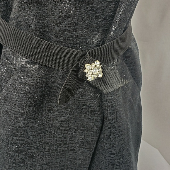 SimplyVera Wang Brocade Short Sleeve Trench Coat - Picture 6 of 8